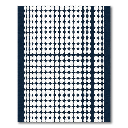 White Circles Dark Gradient Rug