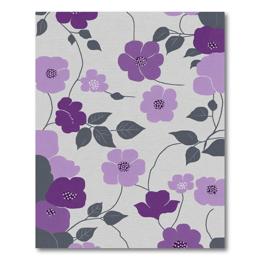 Purple Floral Grape Vine Rug