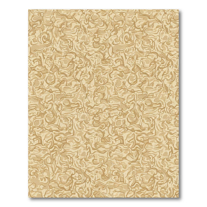Earthy Tan Swirl Abstract Arrangement Rug