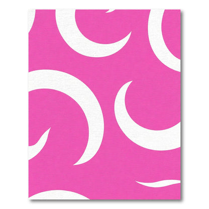 Pink Swirling Crescent Swirl Rug