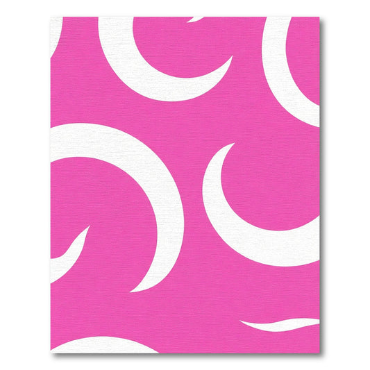 Pink Swirling Crescent Swirl Rug