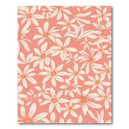 Coral Peach Daisy Meadow Rug