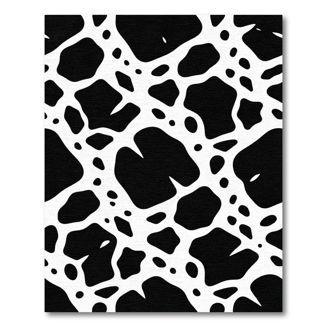 Black White Irregular Spot Rug