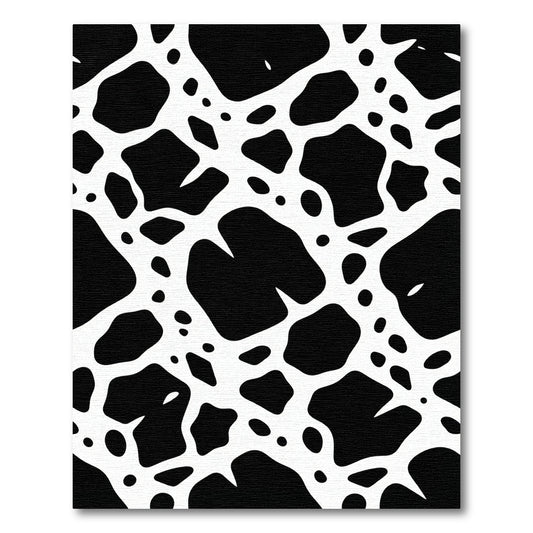 Black White Irregular Spot Rug