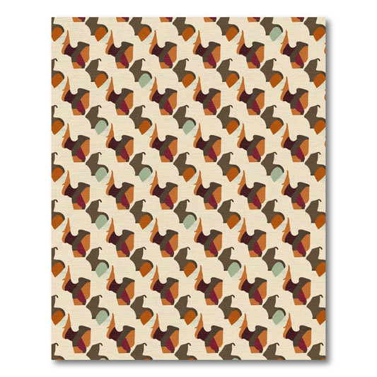 Earthy Tone Abstract Jigsaw Puzzle Rug