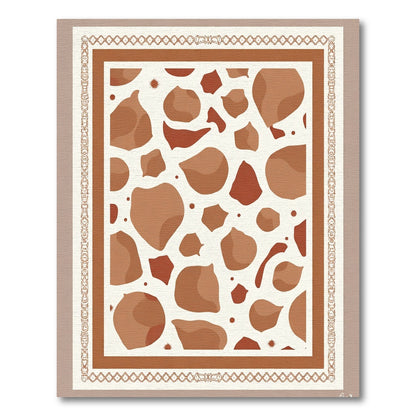 Terra Cotta Organic Midcentury Irregular Forms Rug