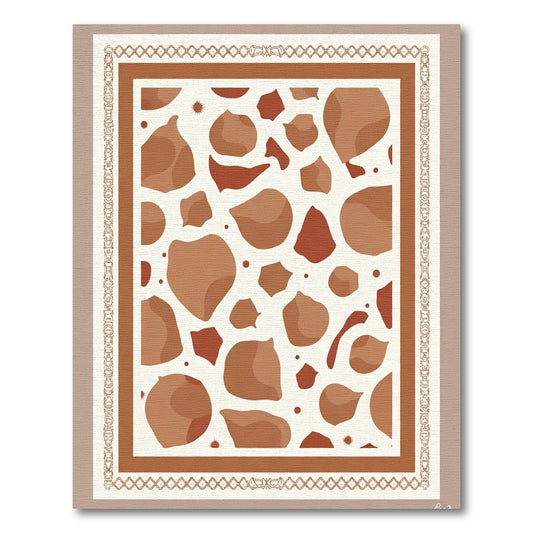 Terra Cotta Organic Midcentury Irregular Forms Rug