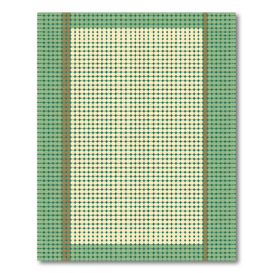 Green Tonal Gradation Dot Rug