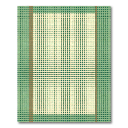 Green Tonal Gradation Dot Rug