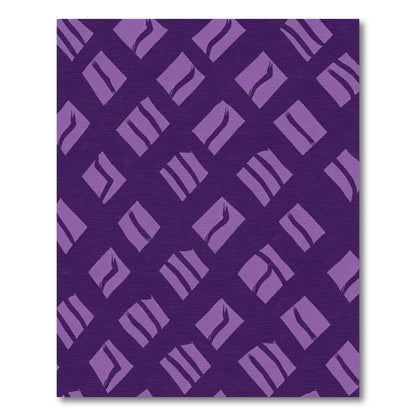 Deep Purple Diamond Brushstroke Rug