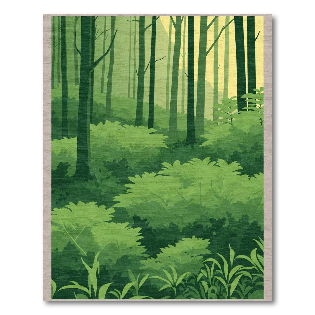 Verdant Forest Canopy Lush Green Art Rug