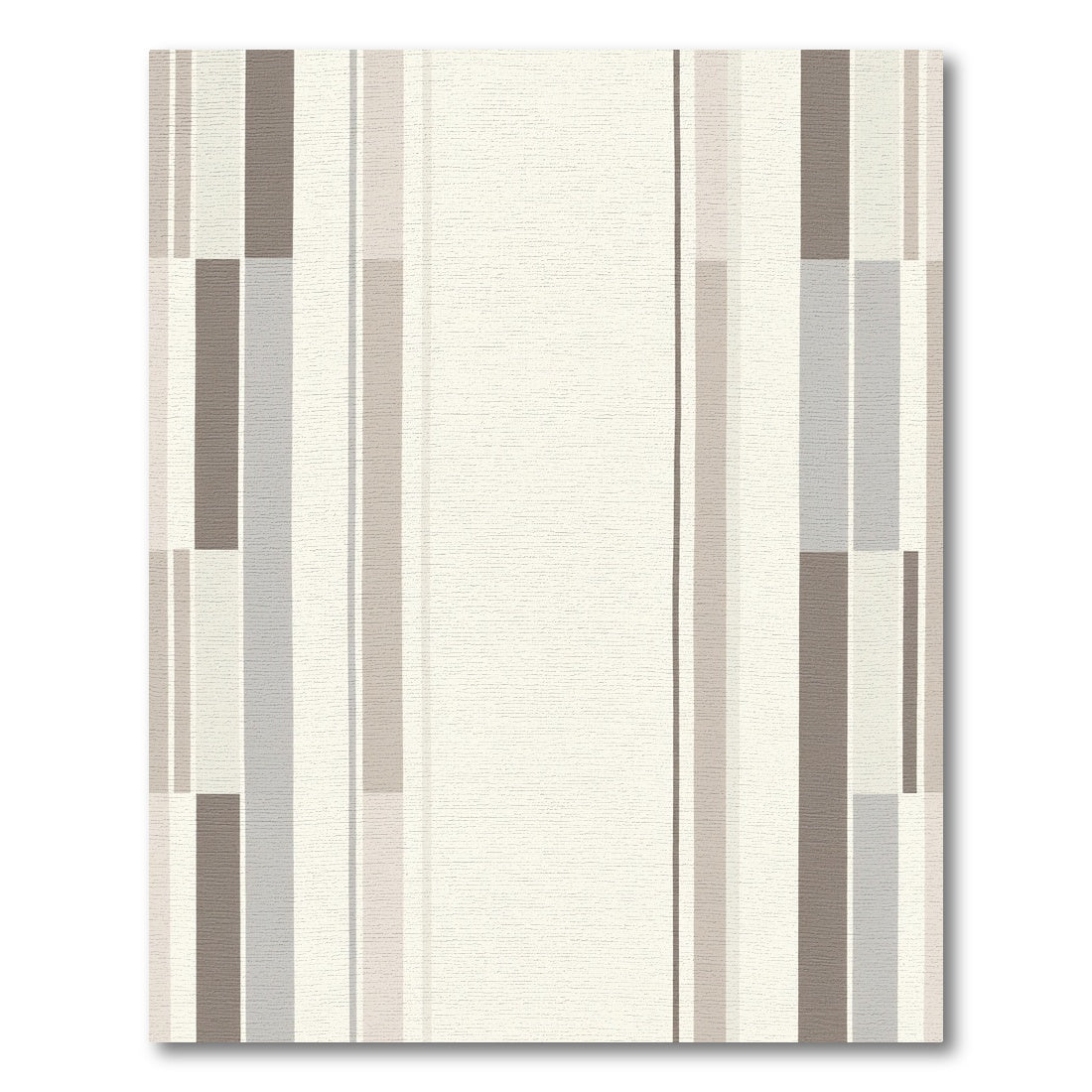 Modern Neutral Tone Block Stripe Rug