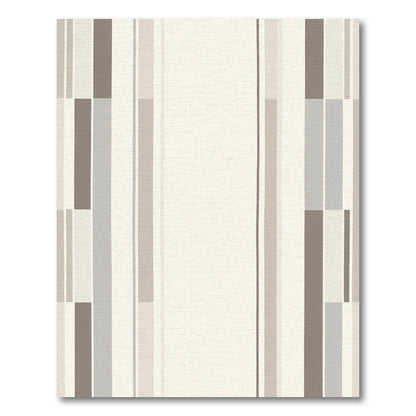 Modern Neutral Tone Block Stripe Rug