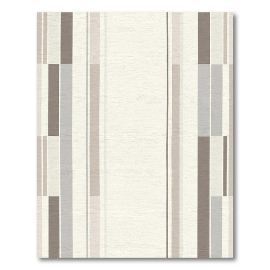 Modern Neutral Tone Block Stripe Rug