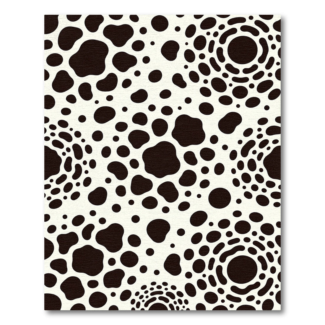 Modern Monochrome Abstract Spotted Ink Rug