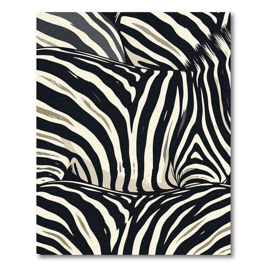Dominant Black Cream Stripes Rug