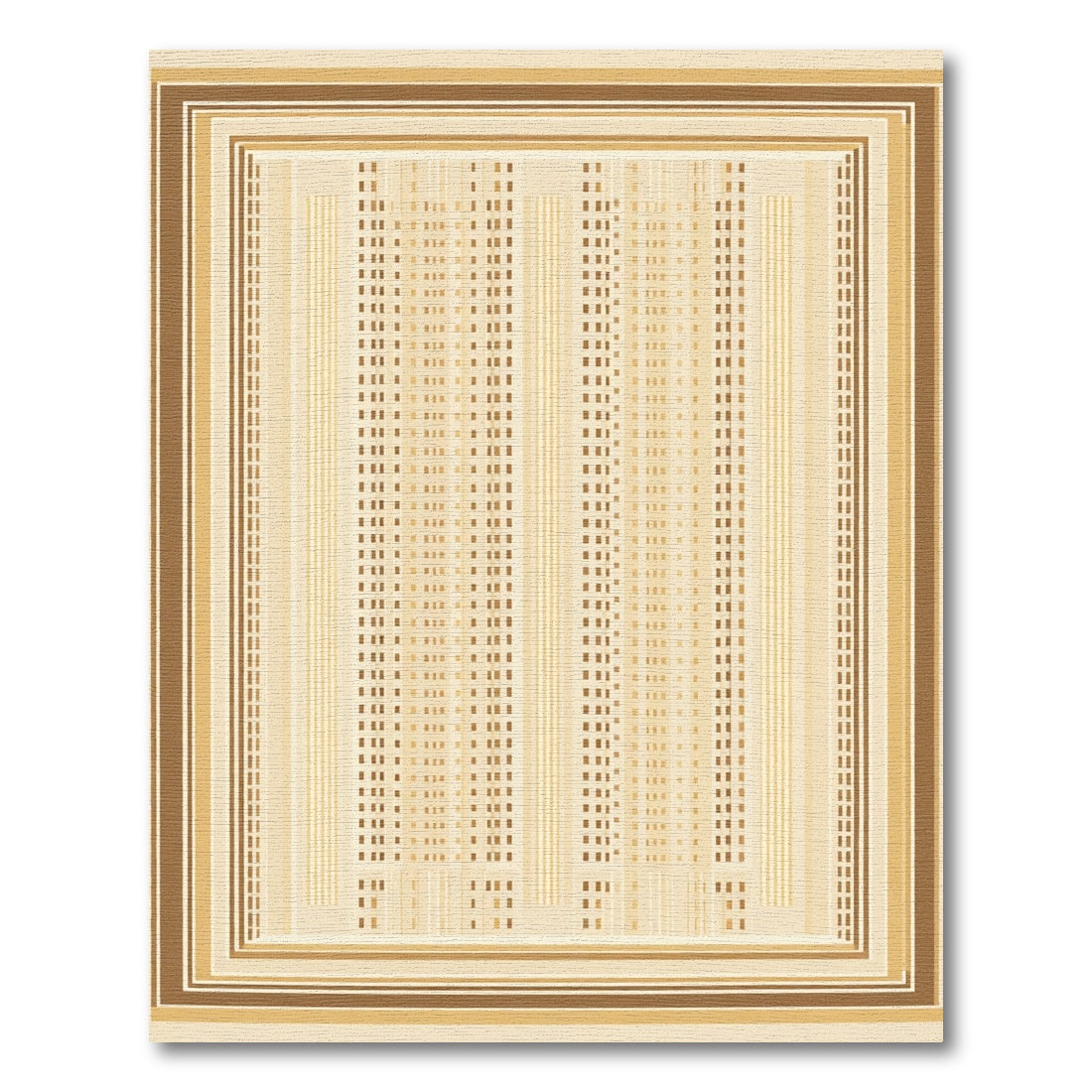 Warm Tone Abstract Vertical Stripe Rug