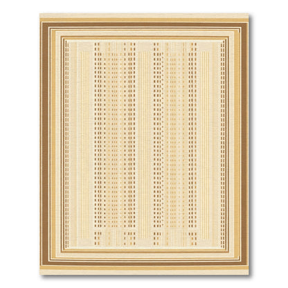 Warm Tone Abstract Vertical Stripe Rug