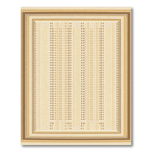 Warm Tone Abstract Vertical Stripe Rug