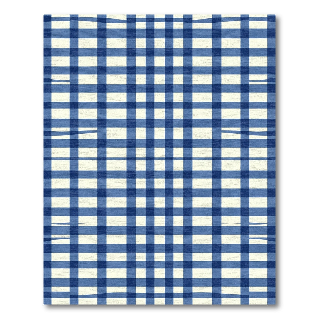 Navy Cream Gingham Checkered Rug