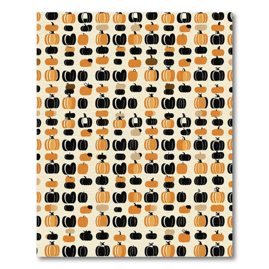 Orange Black Pumpkin Scatter Rug