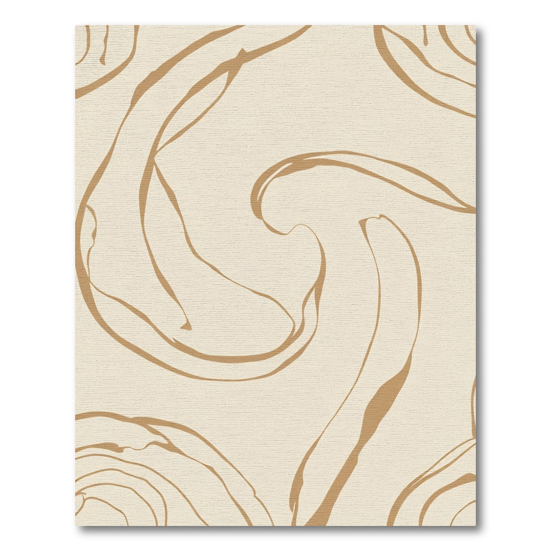 Cream Gold Organic Swirl Rug