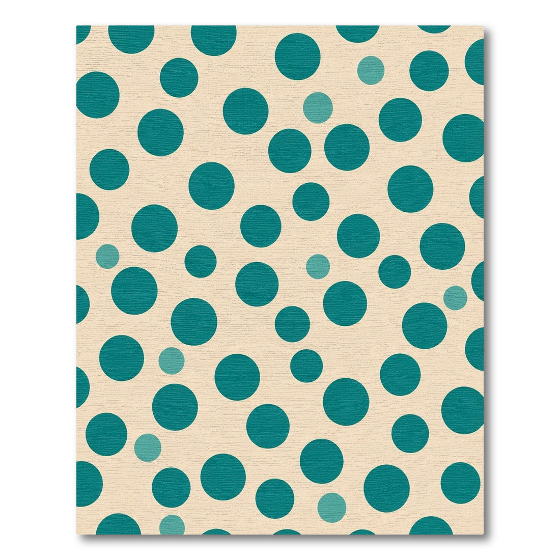 Teal Circles on Cream Backdrop Rug