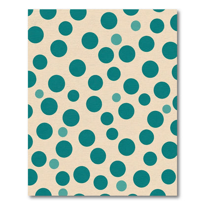 Teal Circles on Cream Backdrop Rug