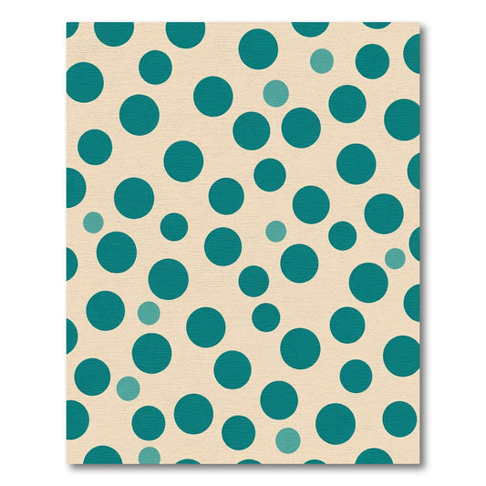 Teal Circles on Cream Backdrop Rug