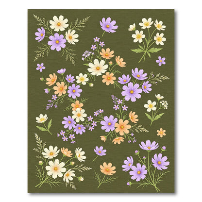 Pastel Floral Burst Arrangement Rug