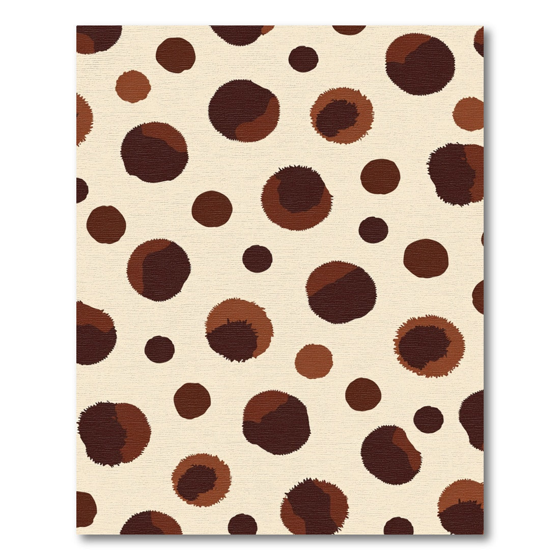 Earthy Tone Spotted Polka Dot Rug
