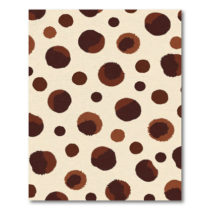 Earthy Tone Spotted Polka Dot Rug