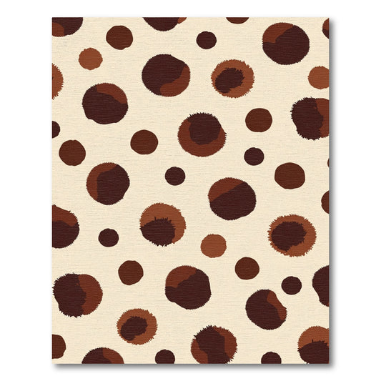 Earthy Tone Spotted Polka Dot Rug