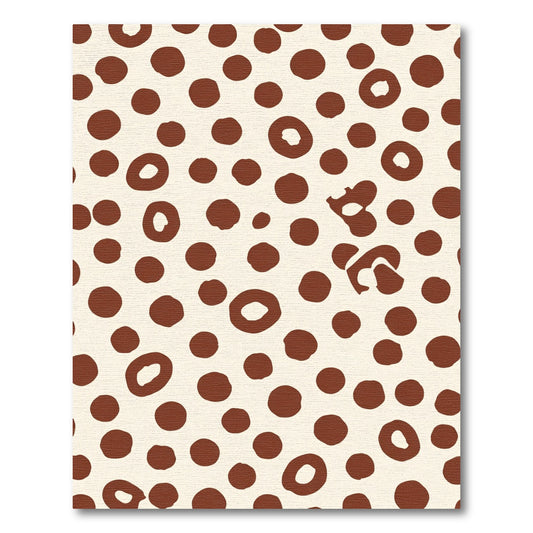 Brown Circles Scattered Contemporary Design Rug