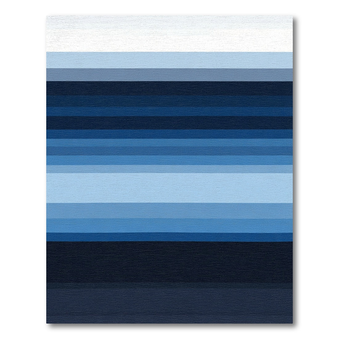 Subtle Light Blue Horizontal Stripe Rug