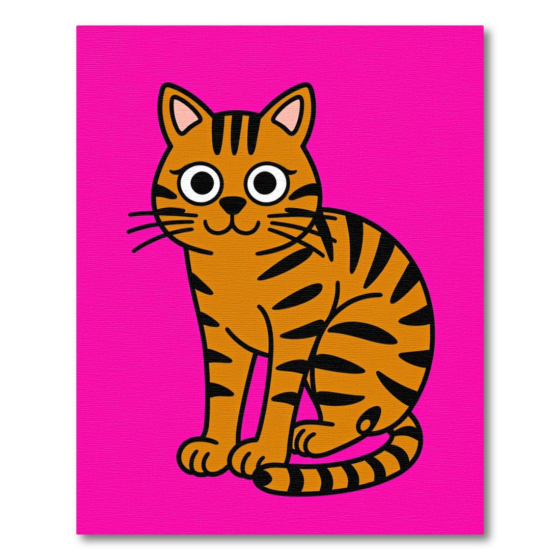 Whimsical Orange Tabby Cat Portrait Rug
