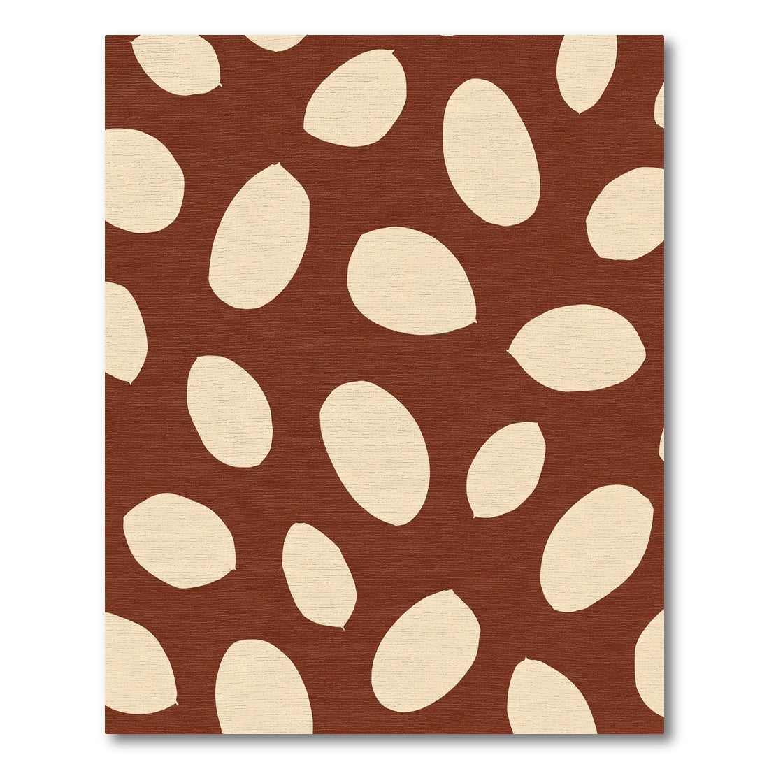 Brown Cream Oval Spot Rug