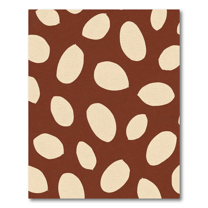 Brown Cream Oval Spot Rug