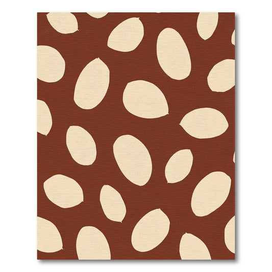 Brown Cream Oval Spot Rug