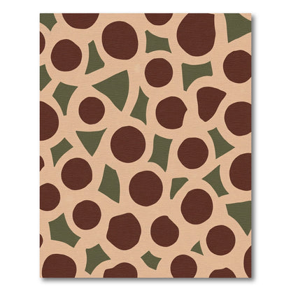 Brown Amber Dot Organic Shapes Rug