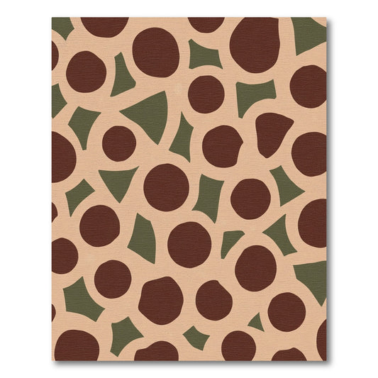 Brown Amber Dot Organic Shapes Rug