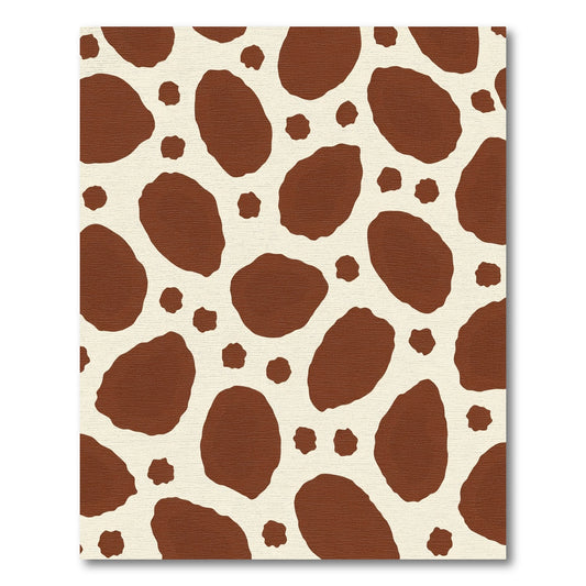 Brown Cream Spotty Abstract Shapes Rug