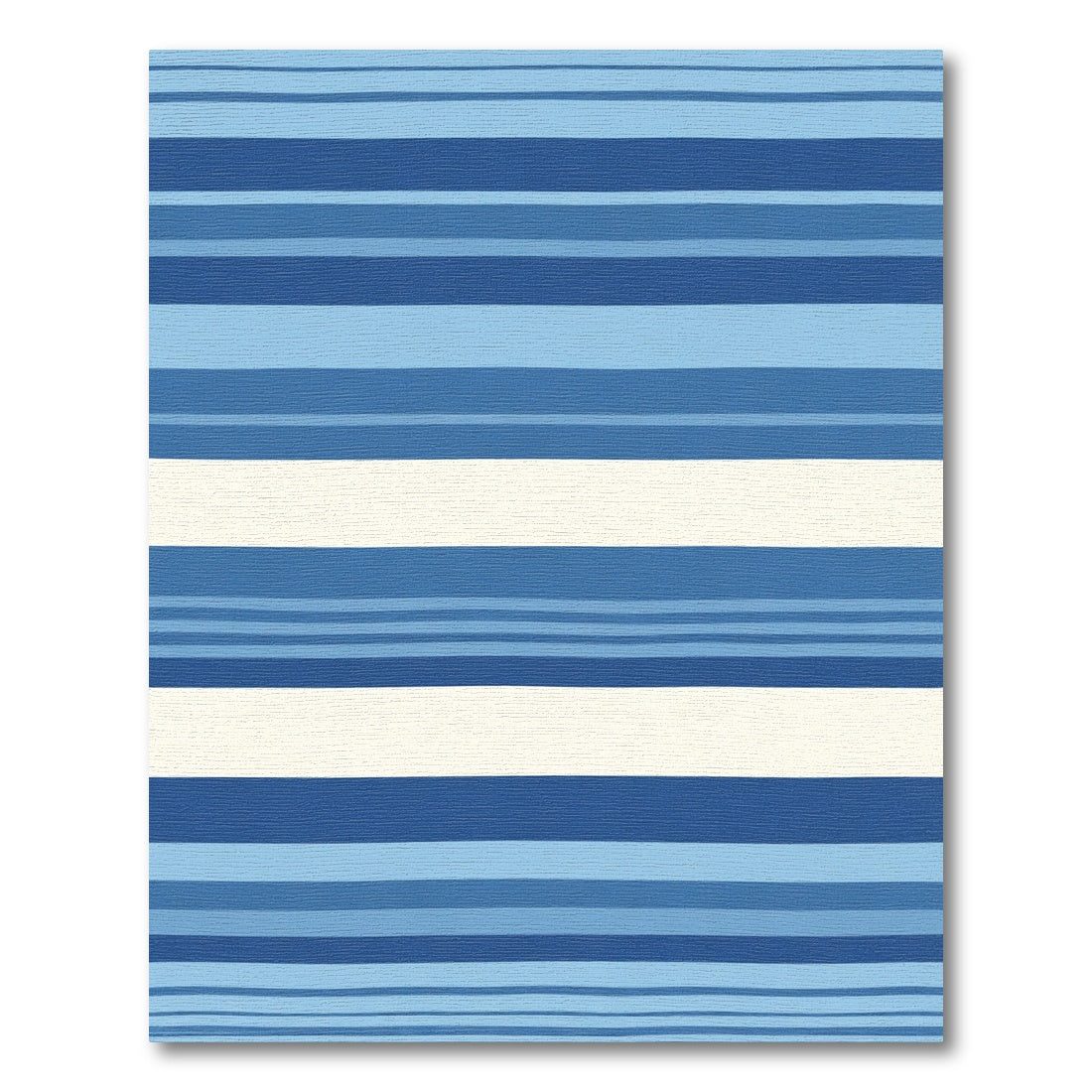 Varying Blue Stripes with Cream Rug