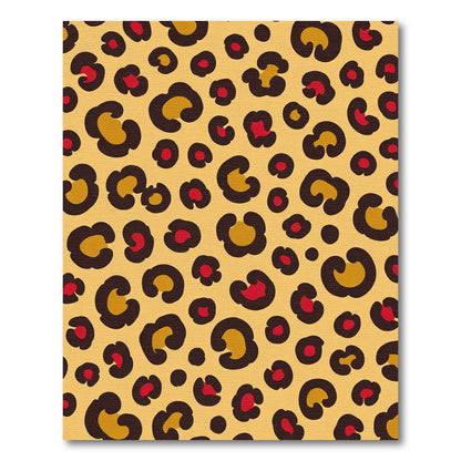 Golden Yellow Leopard Spot Art Rug