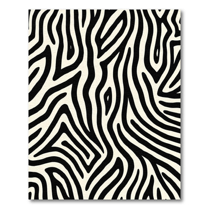 Black White Abstract Animal Skin Rug