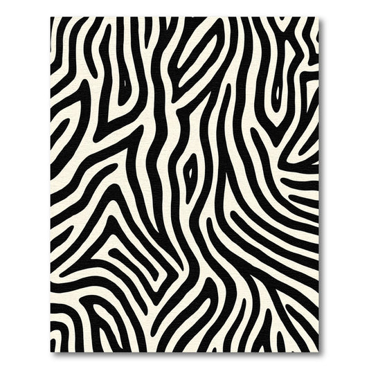 Black White Abstract Animal Skin Rug