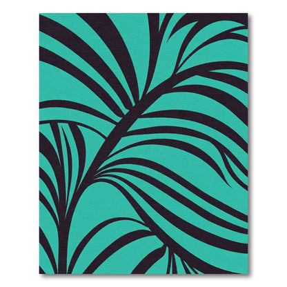 Aqua Black Art Deco Swirl Rug