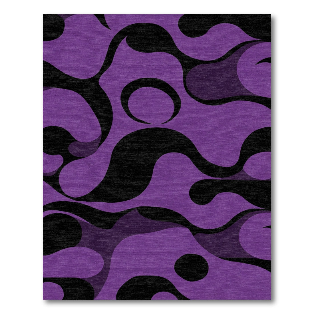 Bold Purple Organic Wave Rug