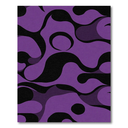 Bold Purple Organic Wave Rug