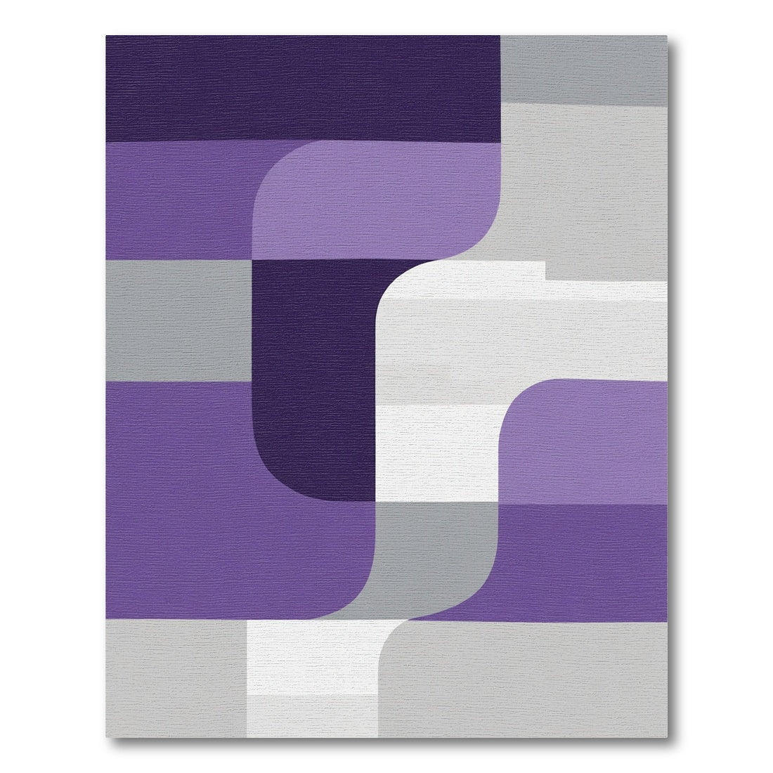 Amethyst Geometric Layered Squares Rug